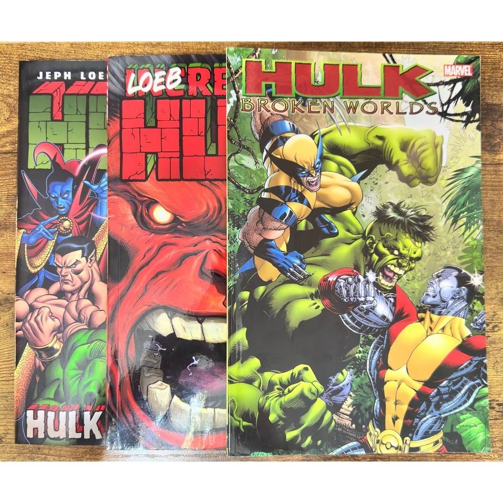Marvel Hulk Graphic Novel Lot 3 Hulk No More Red Hulk‎ Broken Worlds Loeb TPB